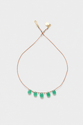 5-Drop Necklace, Chrysoprase
