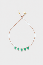 5-Drop Necklace, Chrysoprase