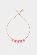 5-Drop Necklace, Rhodochrosite