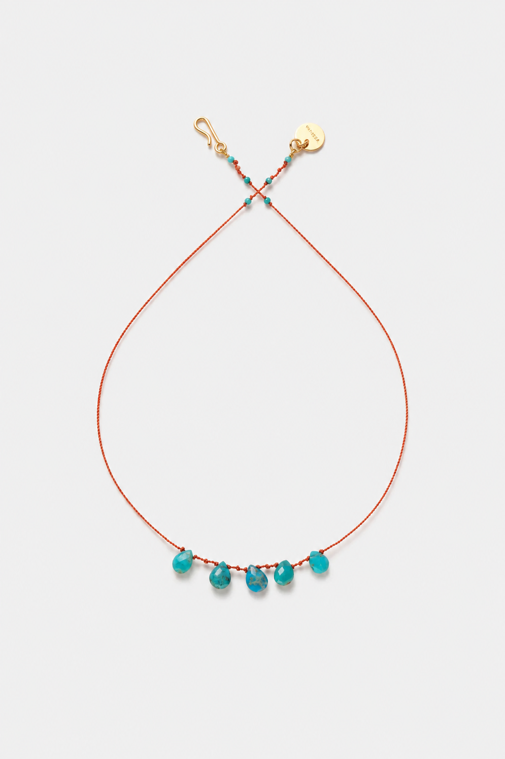 5-Drop Necklace, Turquoise