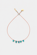 5-Drop Necklace, Turquoise