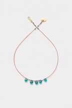 5-Drop Necklace, Turquoise