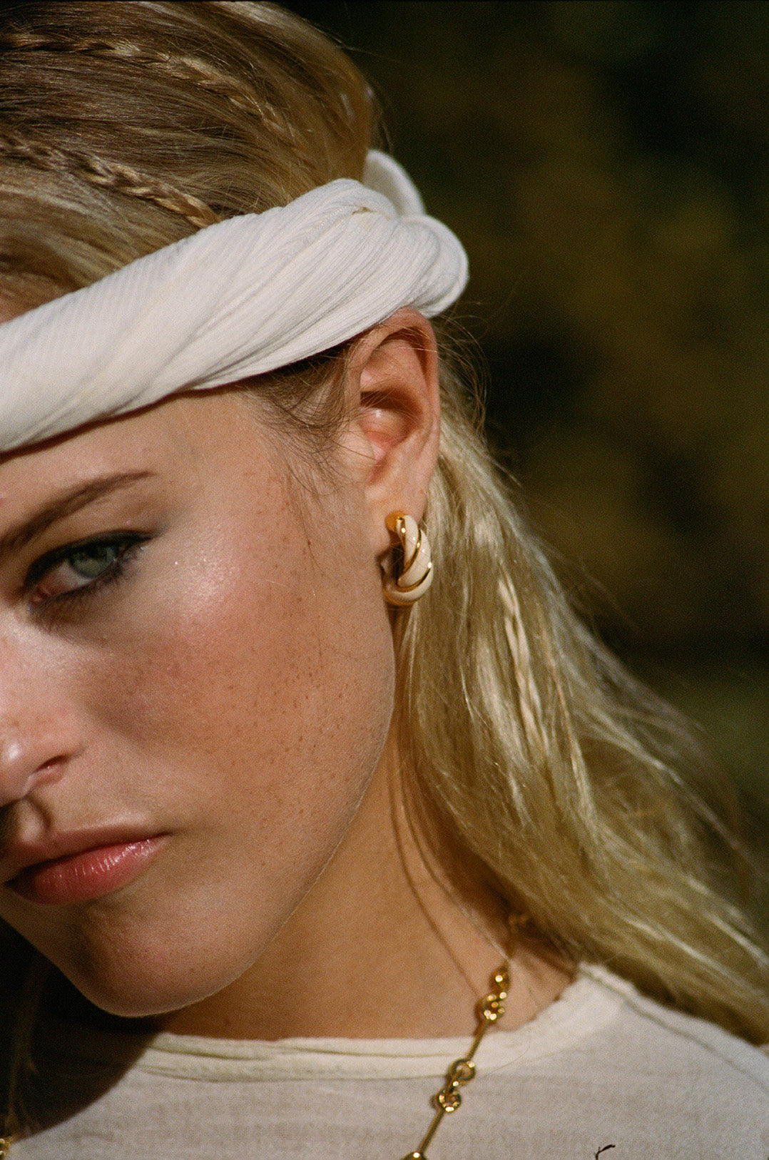 Diana Twisted Mini Earrings, Ivory