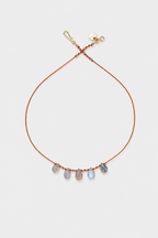 5-Drop Necklace, Labradorite