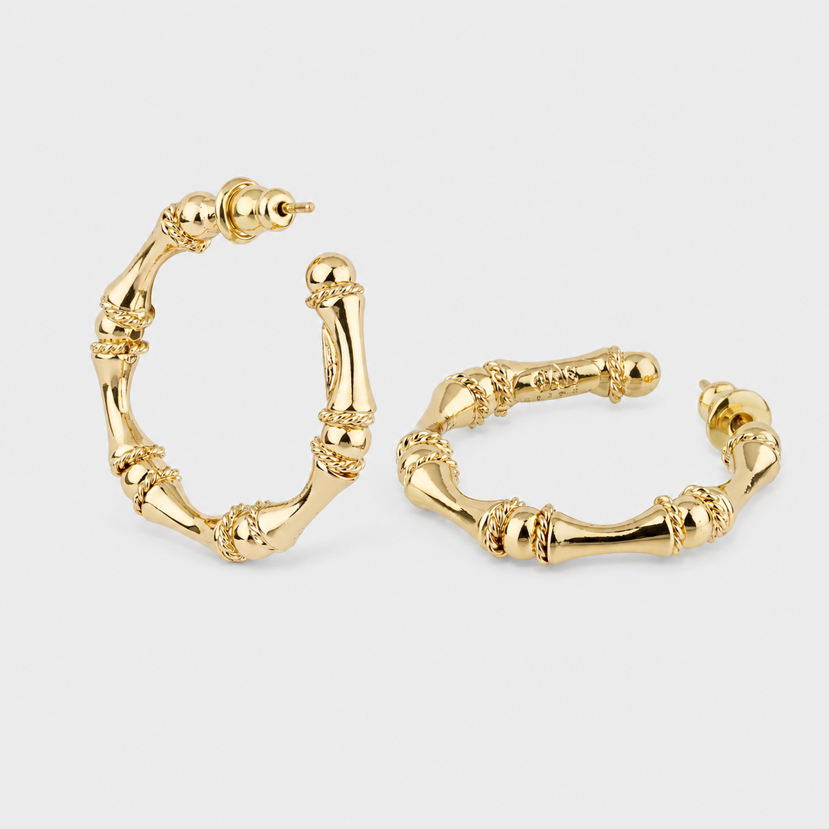 Mini Bamboo Hoop Earrings