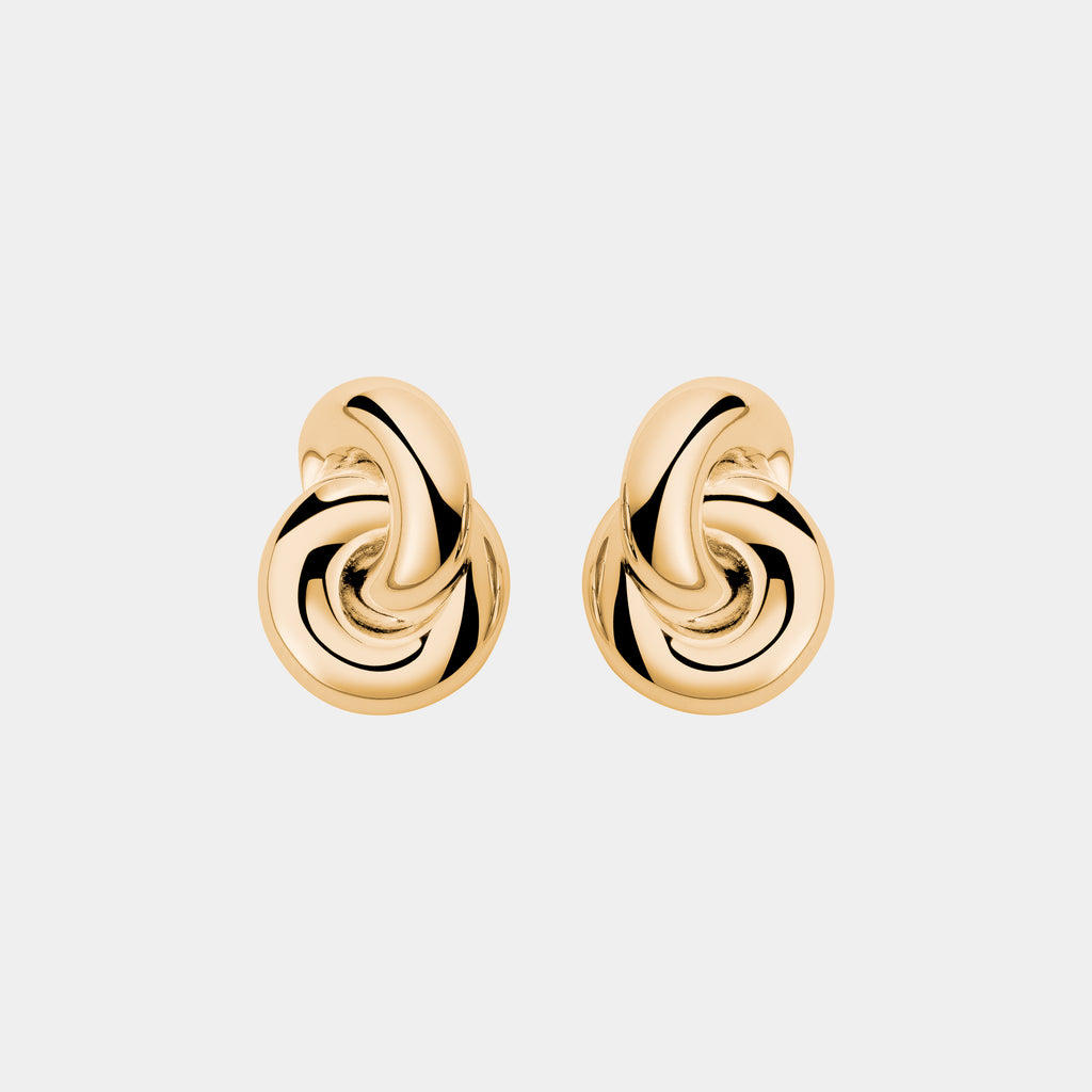 Amina Earrings, Gold