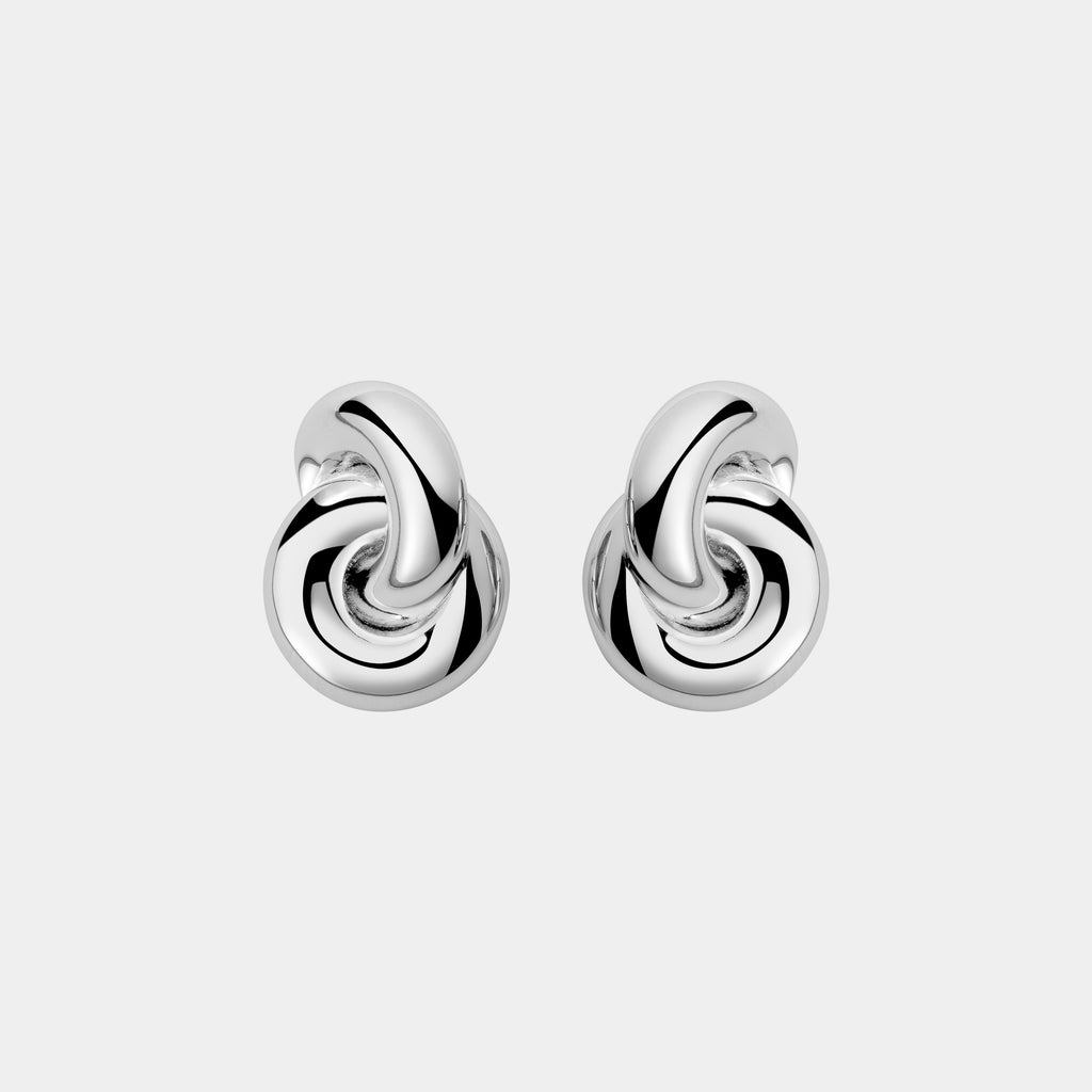 Amina Earrings, Silver