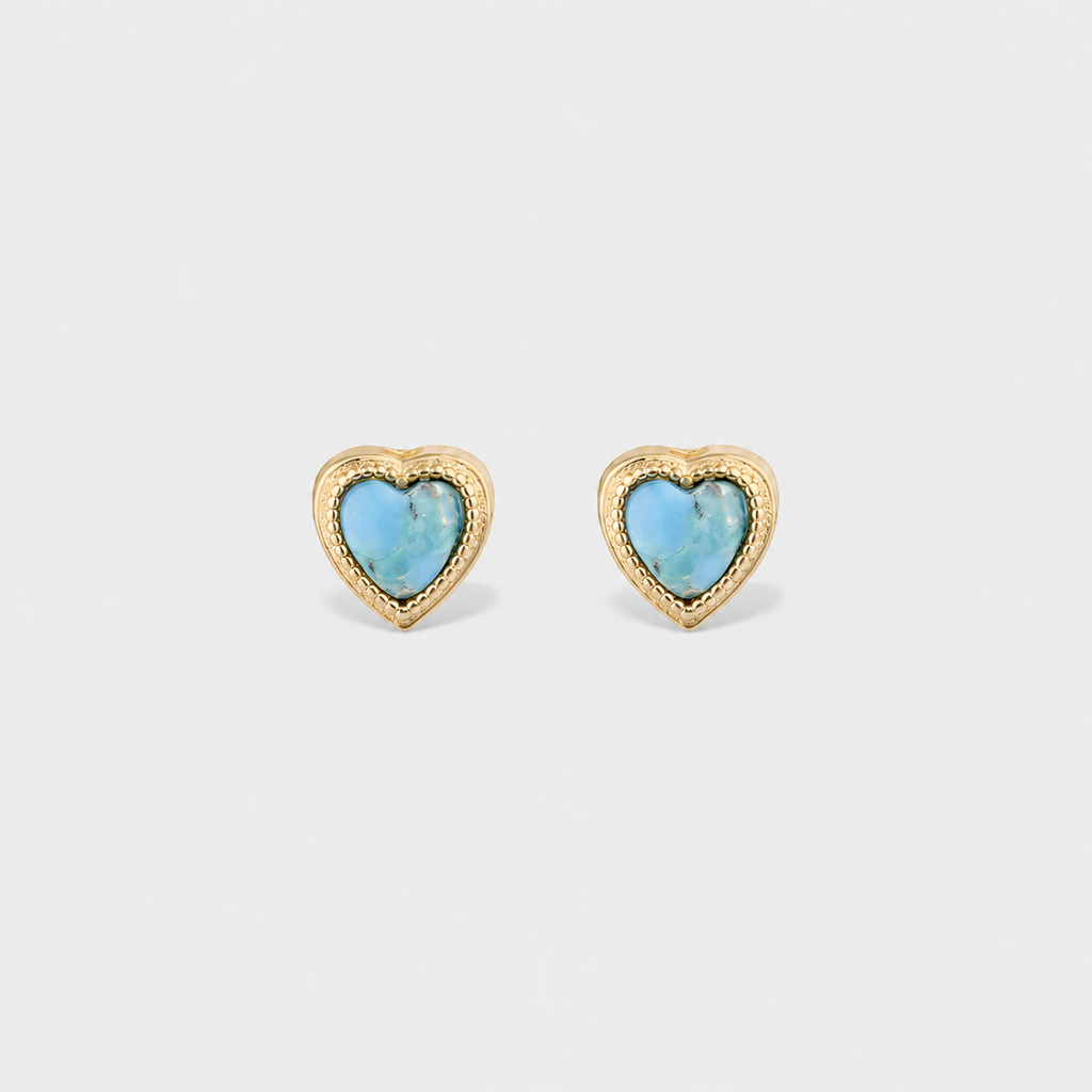 Amore stud earrings, Turquoise