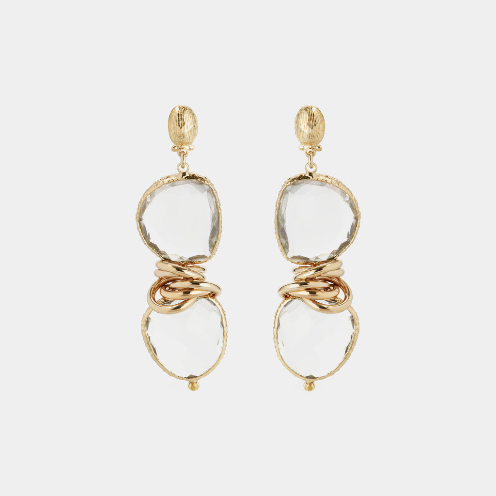 Sirena Earrings, Crystal