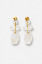 Avalon Earrings, White Moonstone