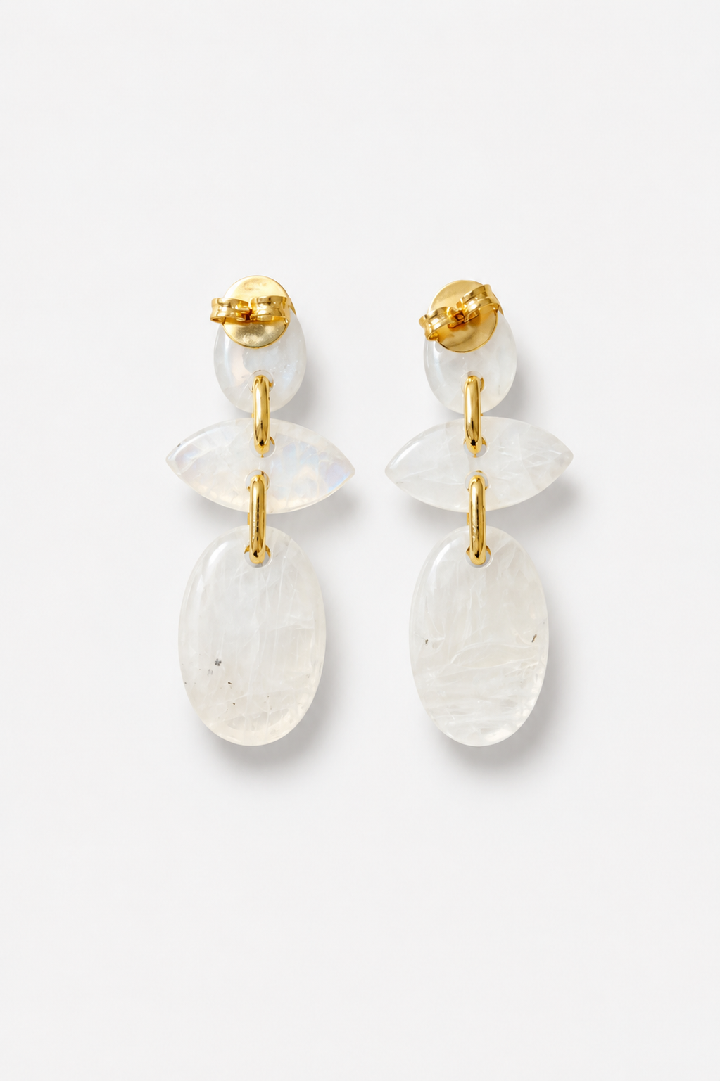 Avalon Earrings, White Moonstone