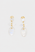 Avalon Earrings, White Moonstone