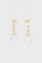 Avalon Earrings, White Moonstone