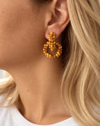 Violet Earrings, Ochre