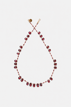 Offset Necklace, Garnet
