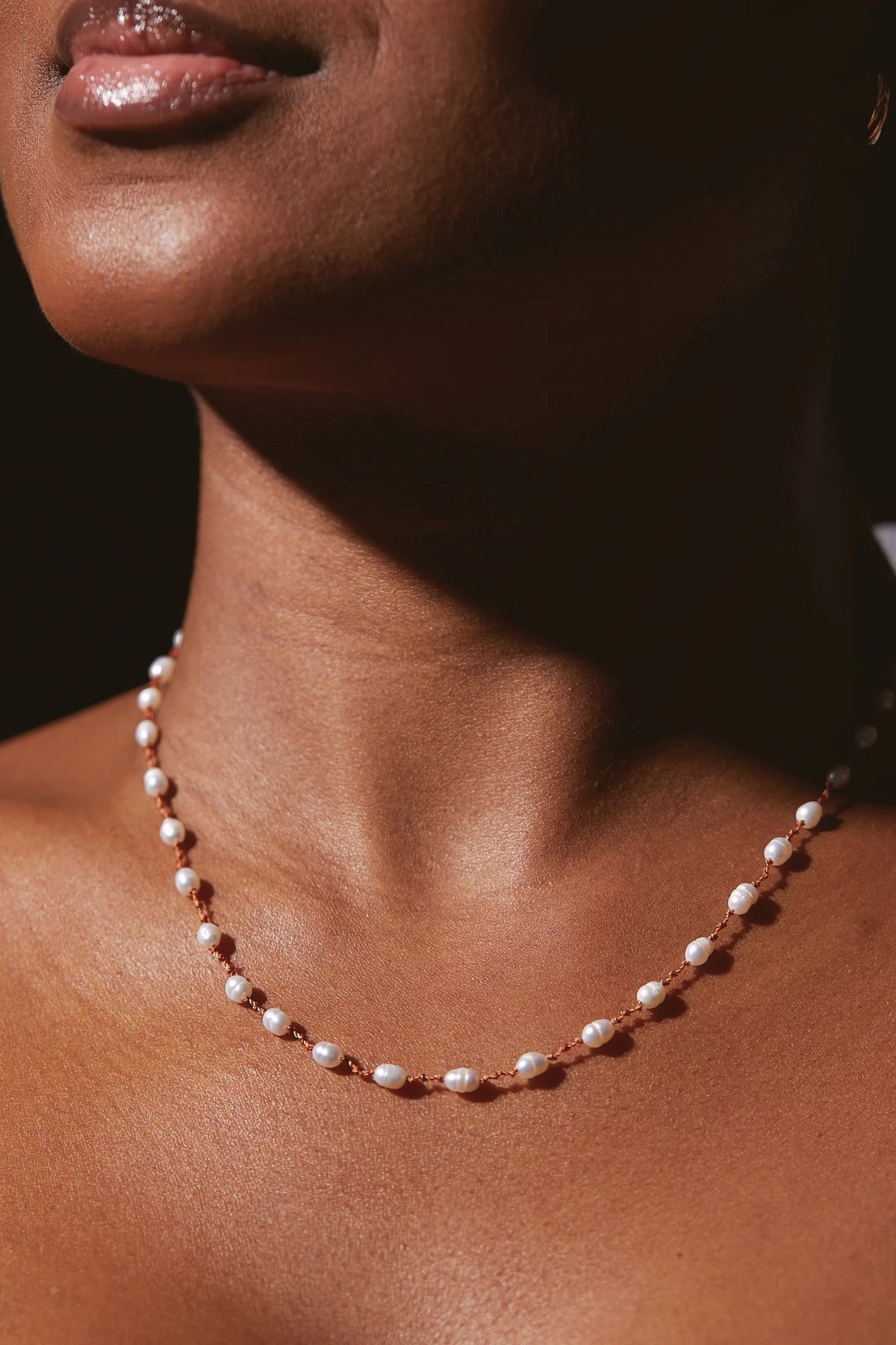 BIRD MINI NECKLACE , PEARLS