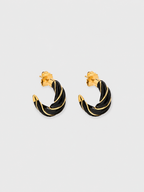 Diana Twisted Mini Earrings, Black