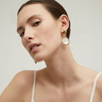 Sanibel Earrings, White Mother-of-Pearl