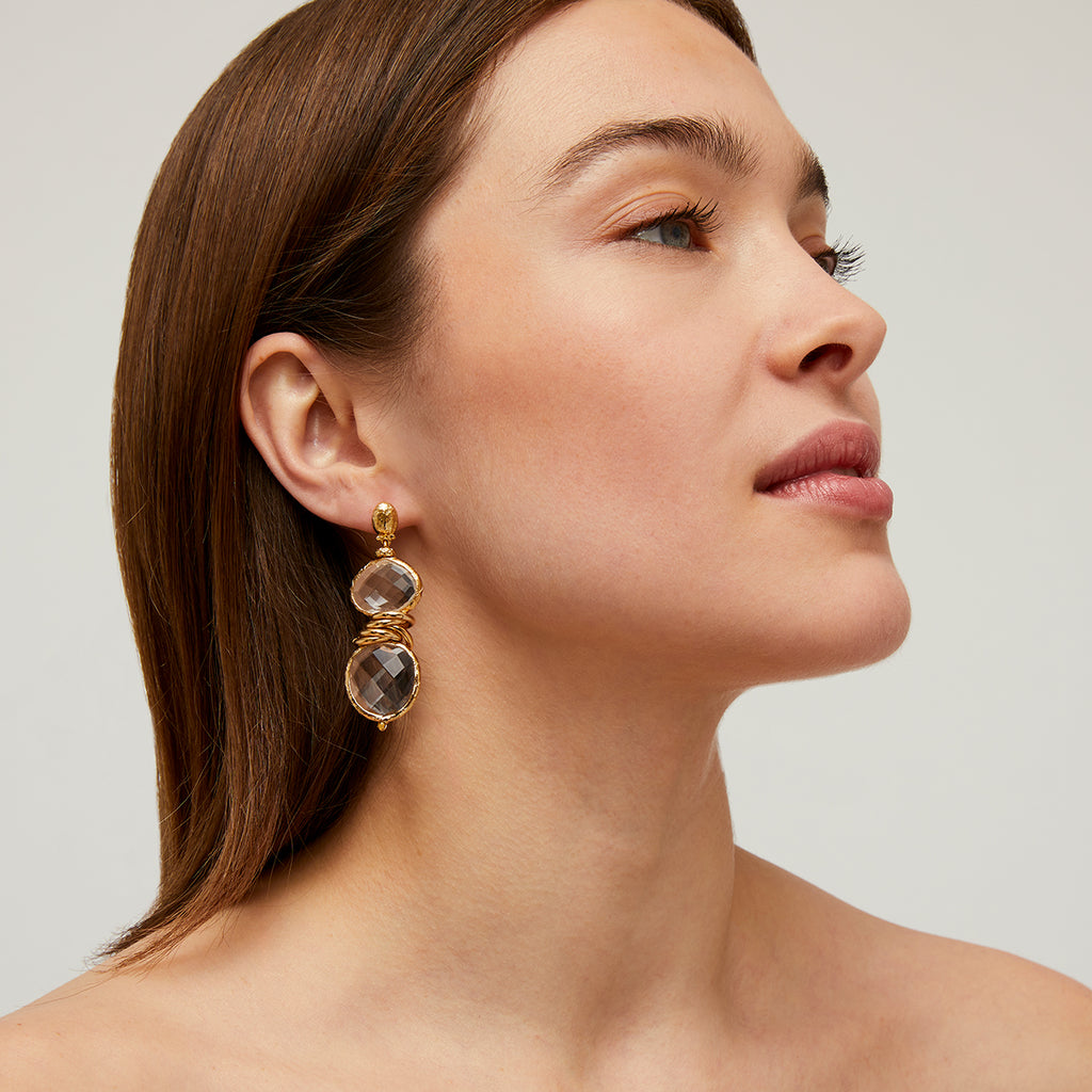 Sirena Earrings, Crystal
