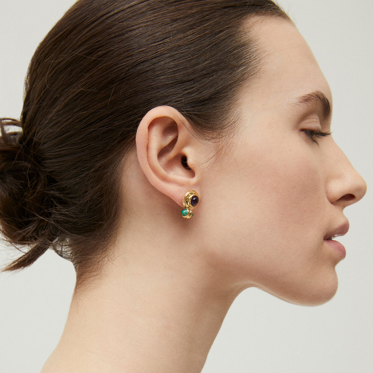 Amarante Mini Stud Earrings, Turquoise