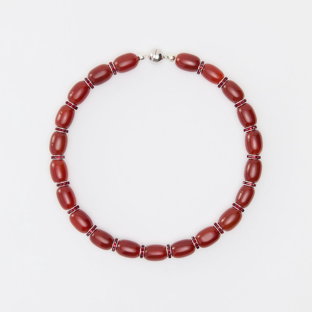 Donna Necklace, Red Jasper