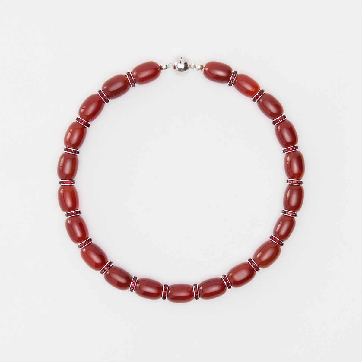 Donna Necklace, Red Jasper