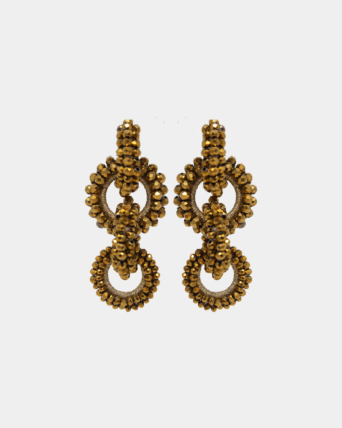 Jazmin Earrings, Dark Gold