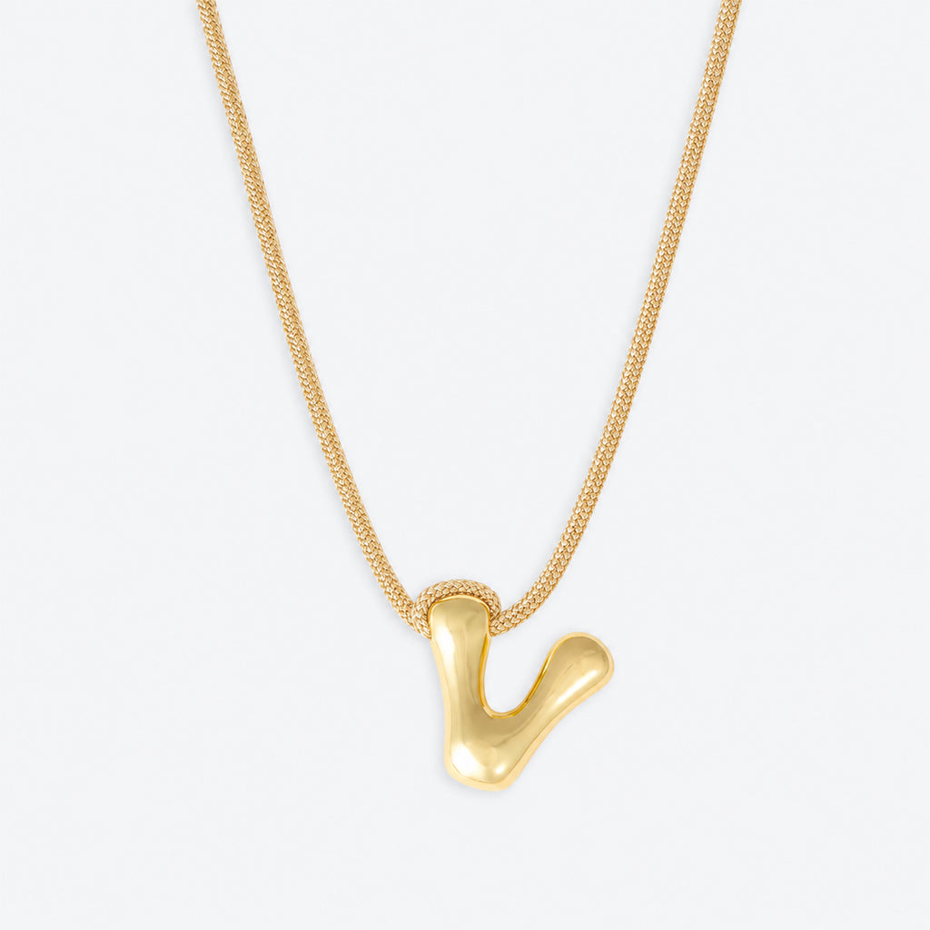 Joy Necklace,  Letter V