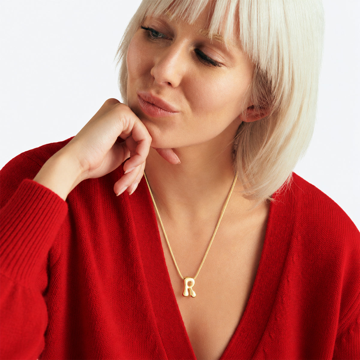 Joy Necklace,  Letter R