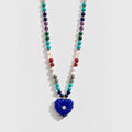 Large Love Necklace, Lapis Blue
