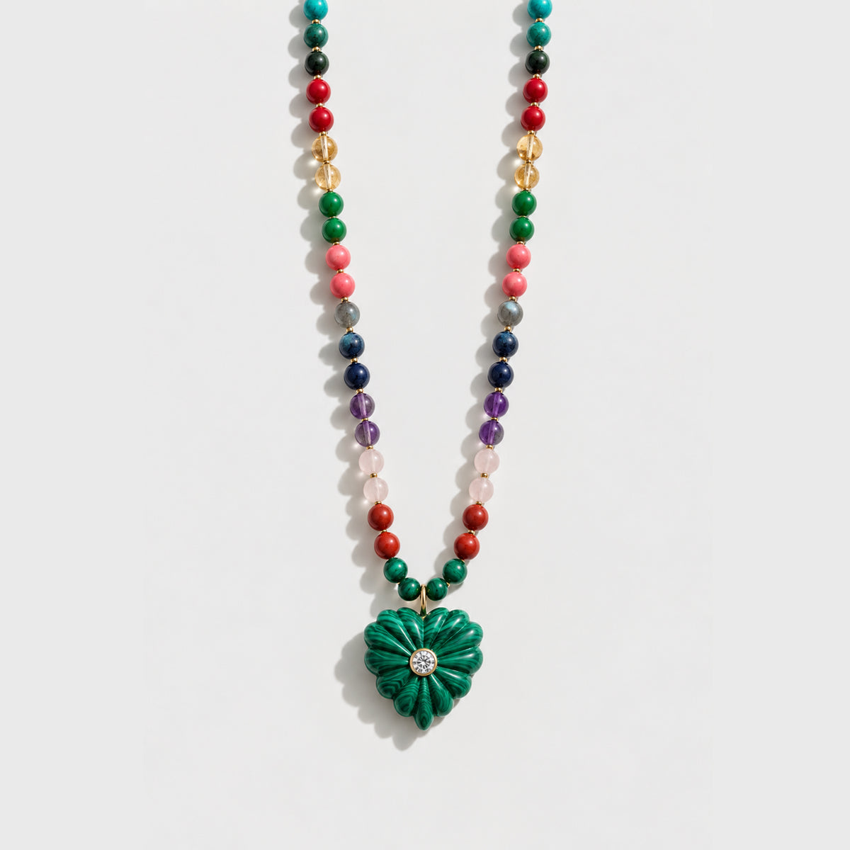 Large Love Necklace, Malachite