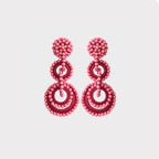 Long Sundrop Earrings, Pink