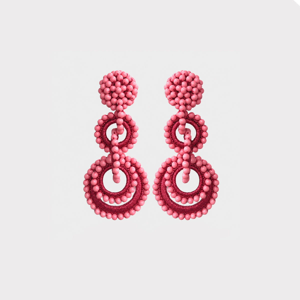 Long Sundrop Earrings, Pink