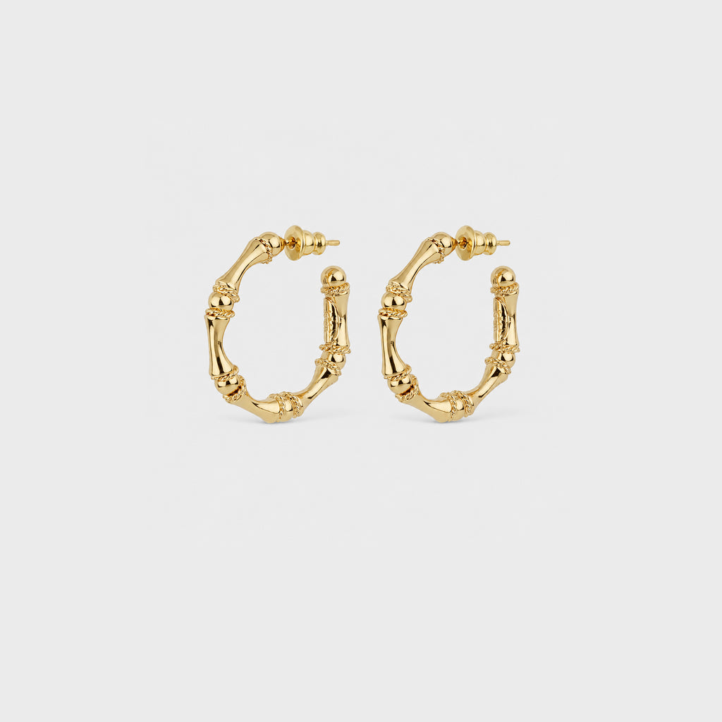 Mini Bamboo Hoop Earrings