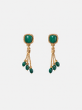 Miki Earrings, Malachite