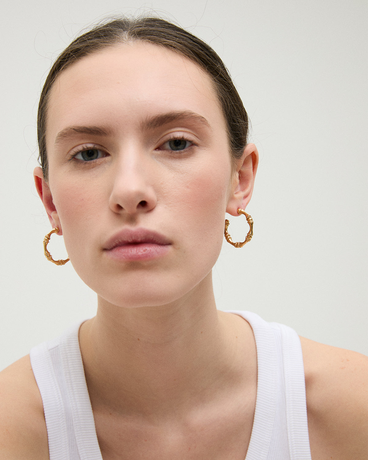 Mini Bamboo Hoop Earrings