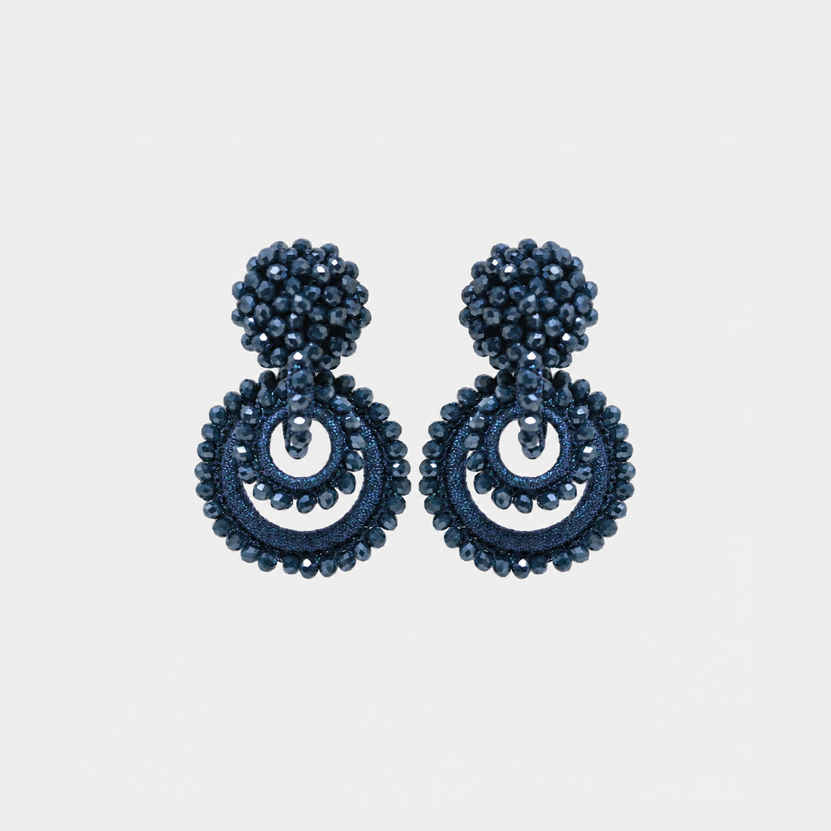 Mini Sundrop Earrings, Navy