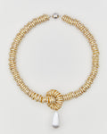 Pearl Drop Necklace, Gold