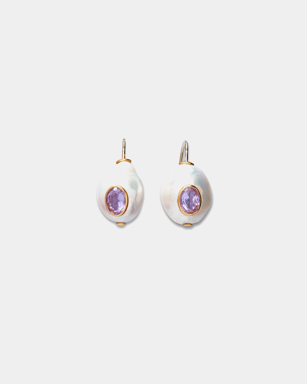 Pearl Pablo Earrings, Pink Amethyst