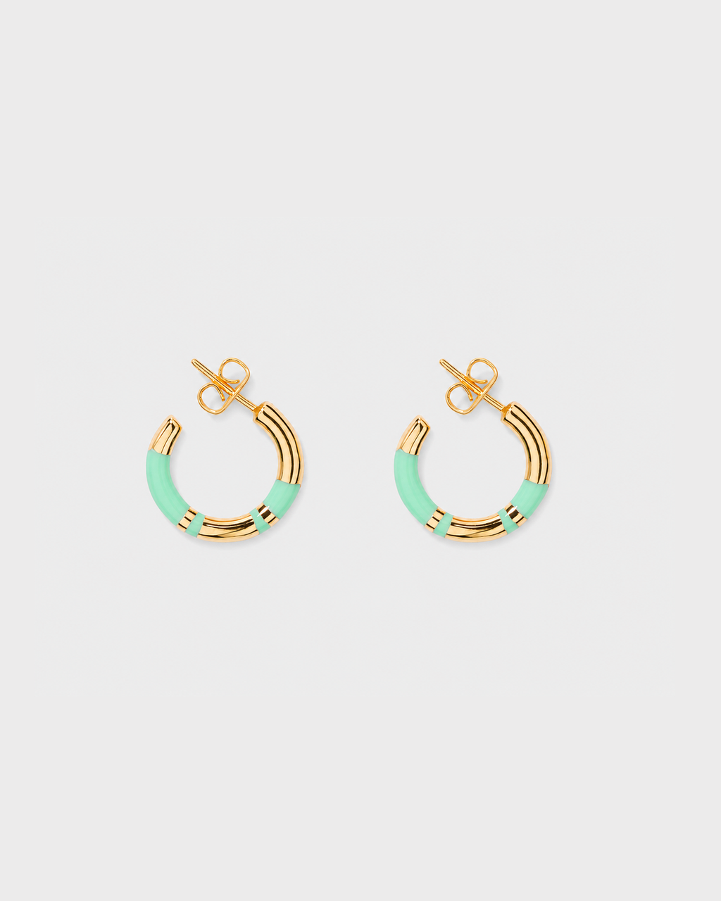 Positano Mini Hoop Earrings, Aqua
