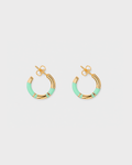 Positano Mini Hoop Earrings, Aqua