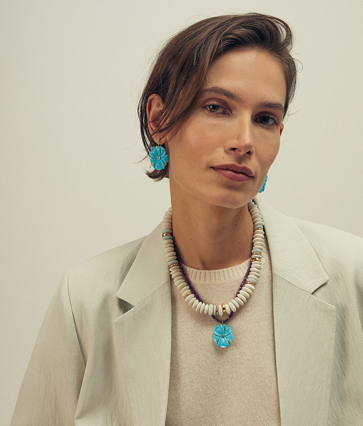 NEW BLOOM NECKLACE IN CERULEAN