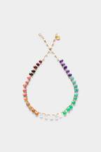 Rainbow Necklace, Multi-Stone
