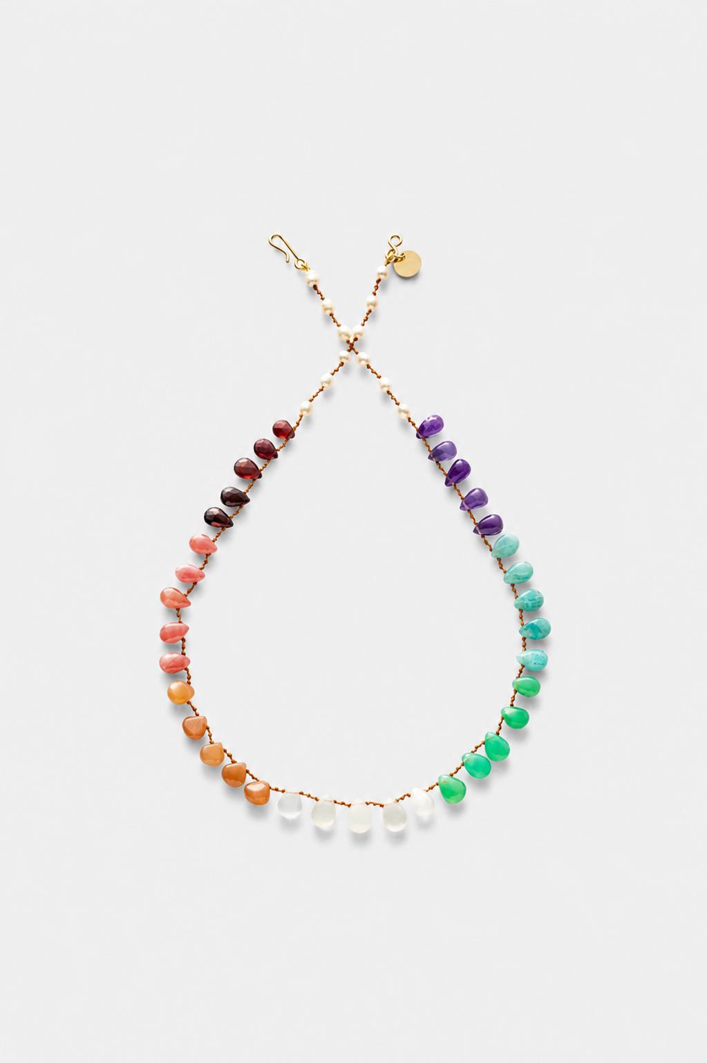 Rainbow Necklace, Multi-Stone