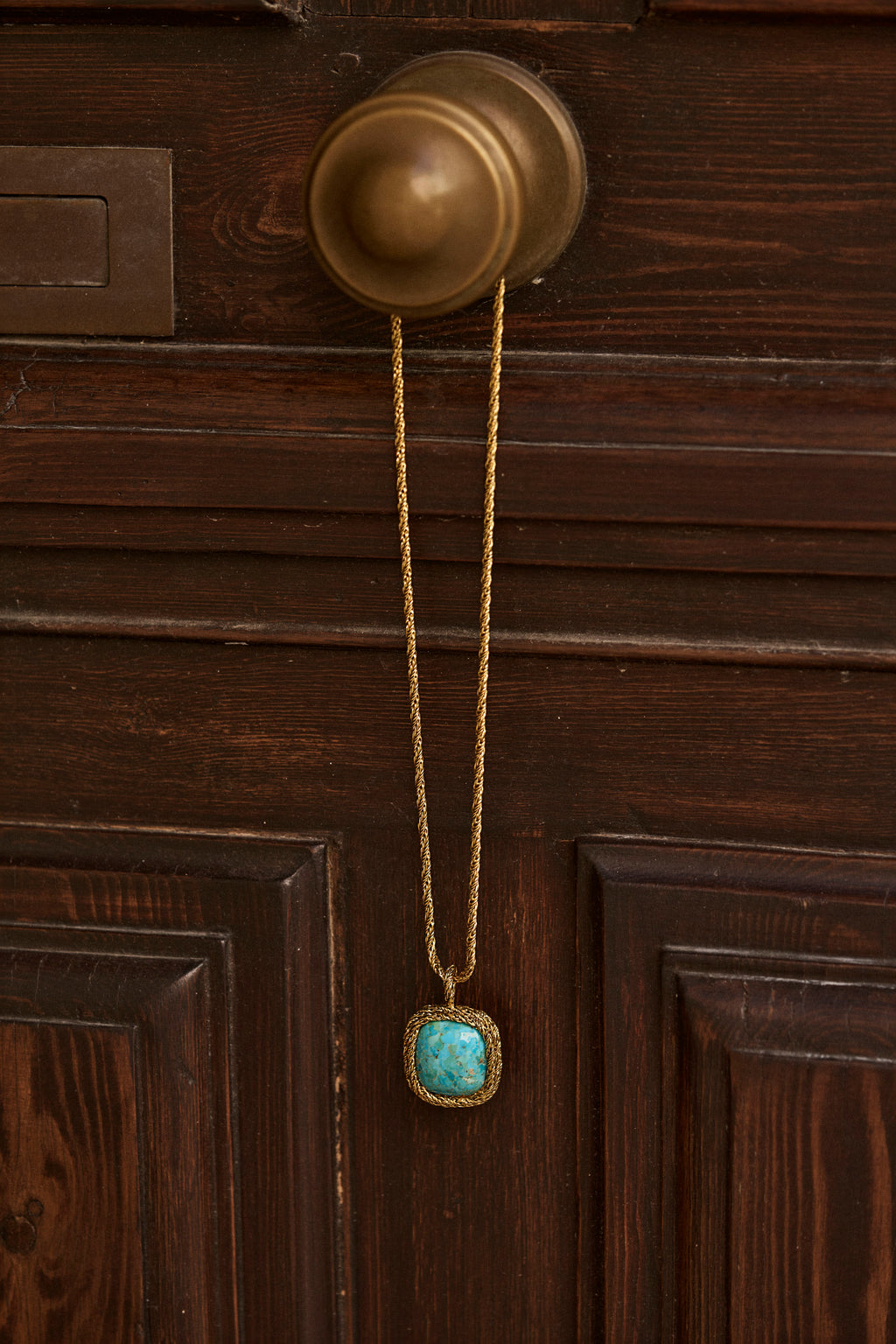 Miki Long Necklace, Turquoise