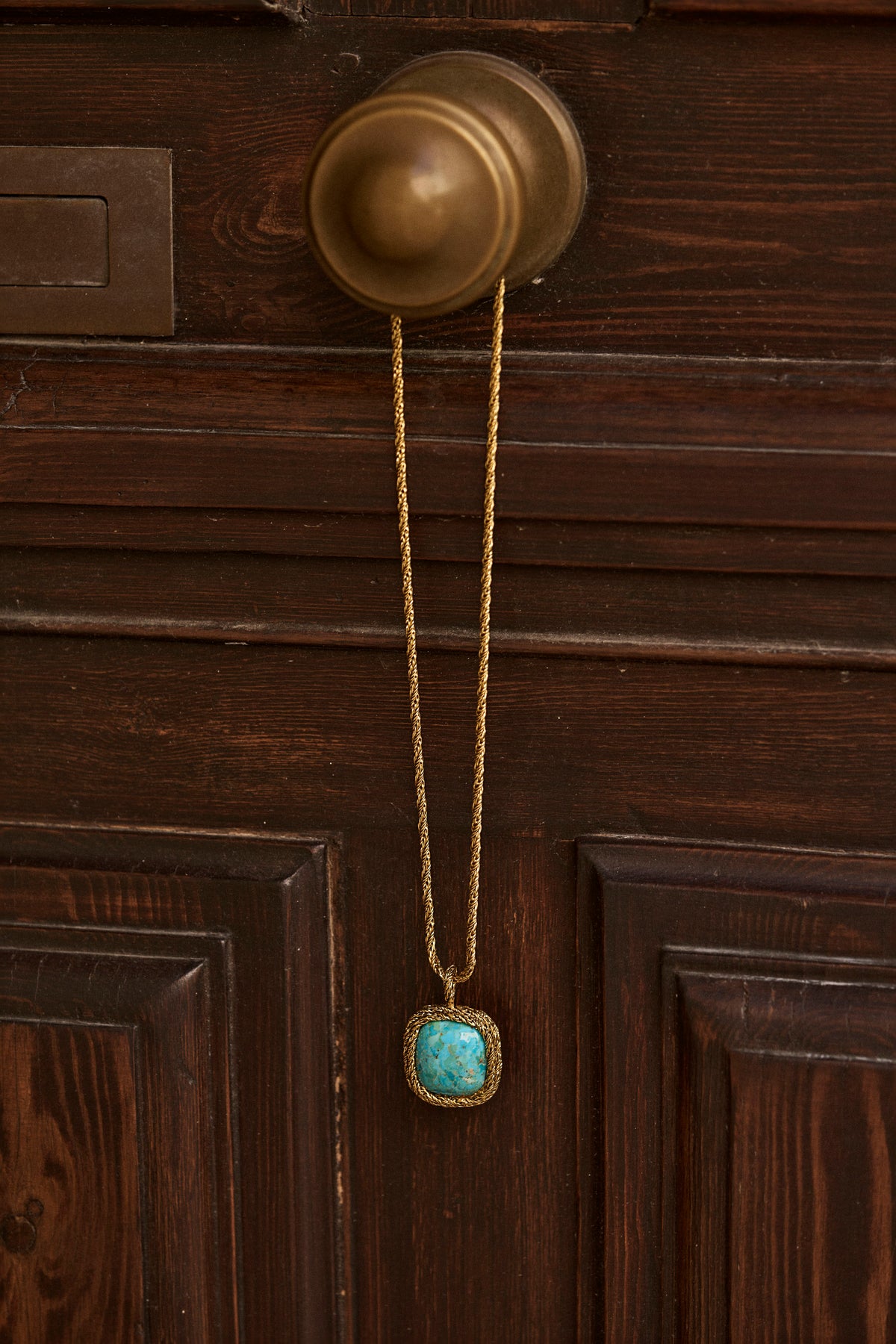 Miki Long Necklace, Turquoise