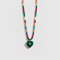 Small Love Necklace, Malachite