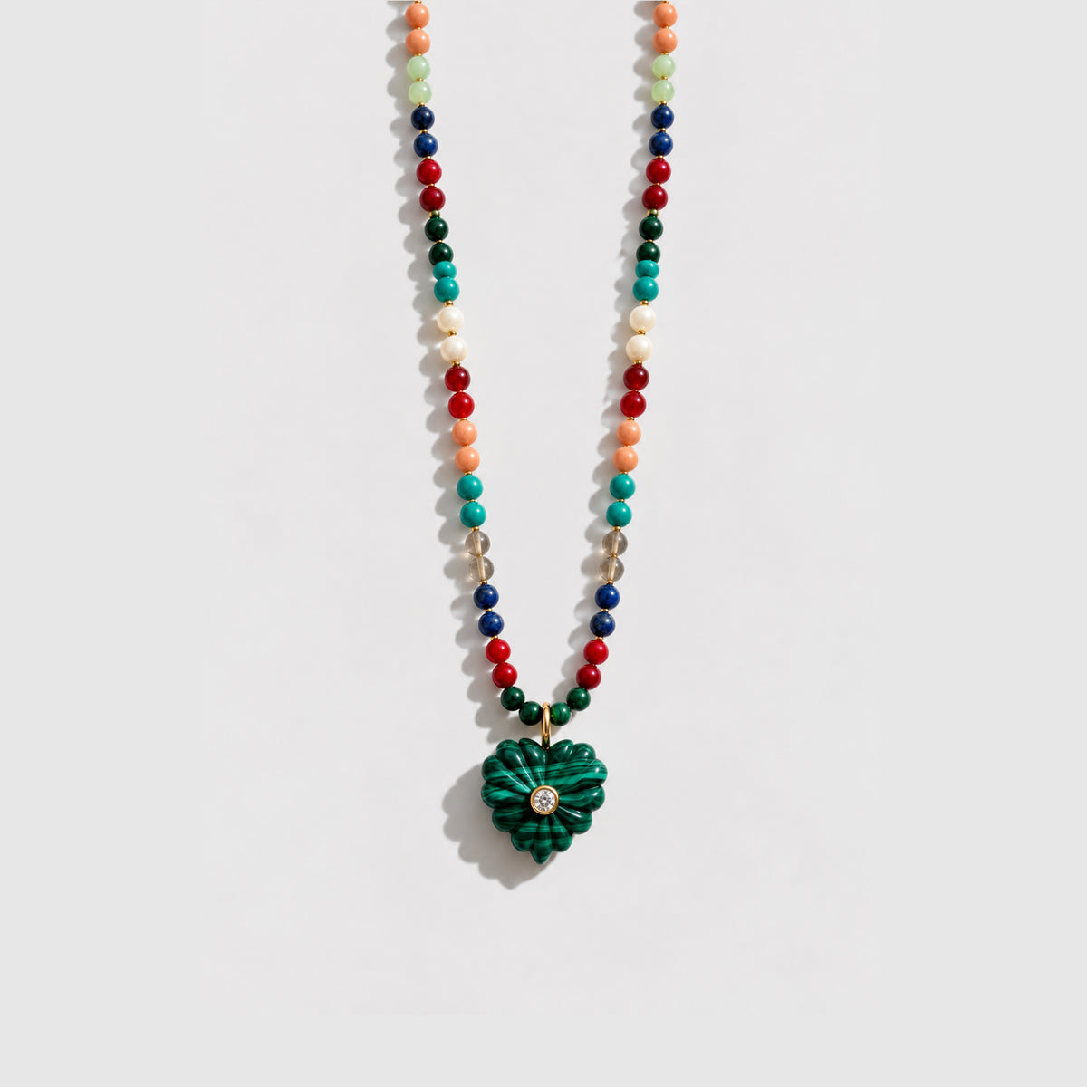 Small Love Necklace, Malachite