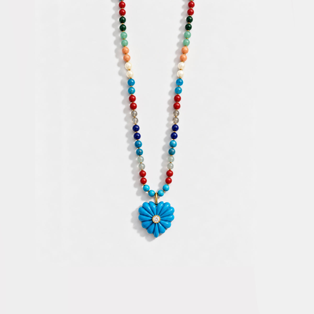 Small Love Necklace, Turquoise