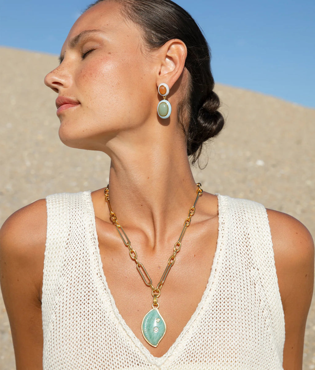 PAPAYA EARRINGS IN AVENTURINE